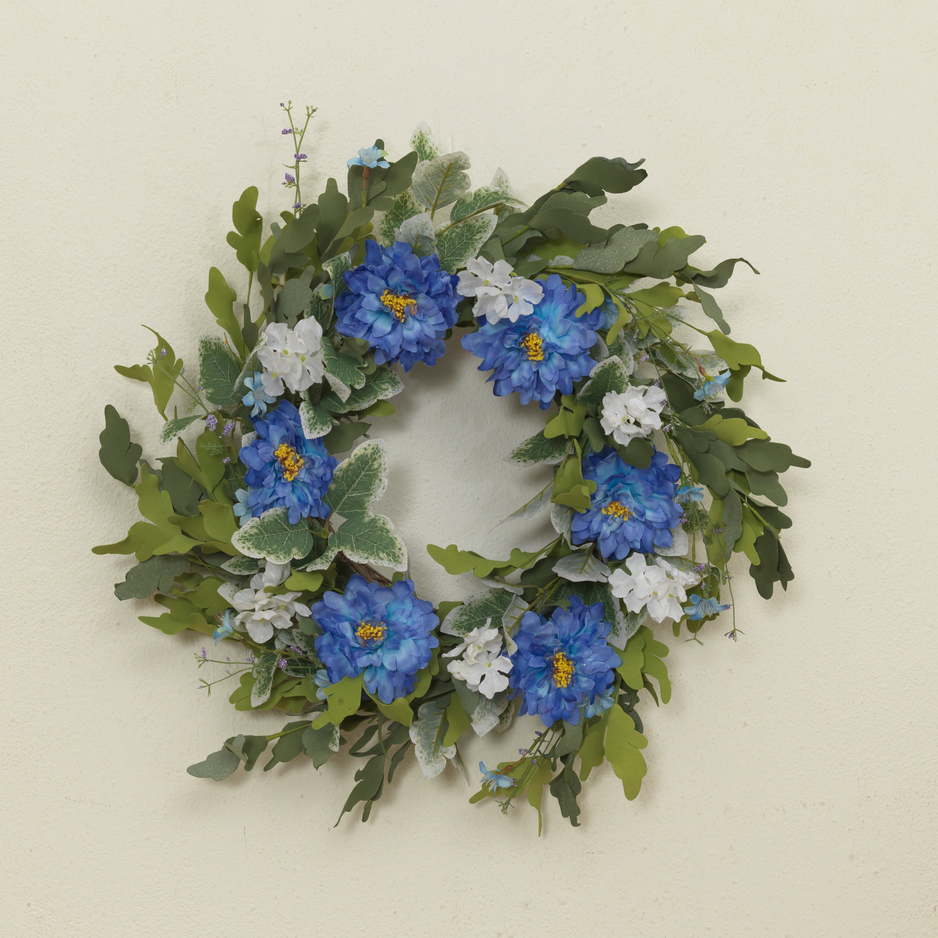 24 in. Blue Wild Flower Wreath